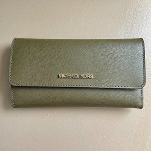 Michael Kors Pebbled Leather Tri-Fold Wallet